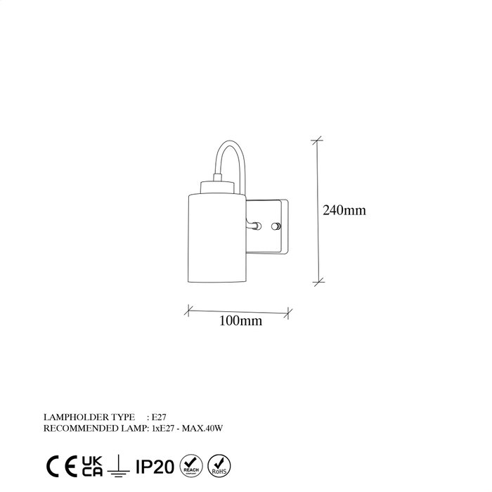 Opviq Lámpara de pared Blanco y Oro Opviq Lámpara de pared Blanco y Oro
